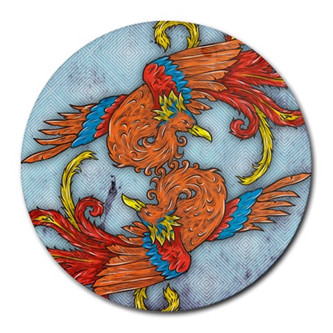 Chinese Phoenix Round Mousepad from ArtsNow.com Front