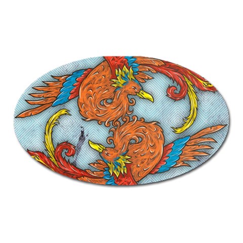 Chinese Phoenix Magnet (Oval) from ArtsNow.com Front