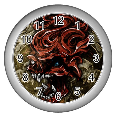 Beyond Skulls Wall Clock (Silver) from ArtsNow.com Front