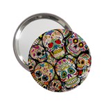 Sugar Skull Collage 2.25  Handbag Mirror