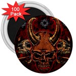 Evil Skulls 3  Magnet (100 pack)