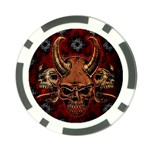 Evil Skulls Poker Chip Card Guard