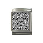 Sugar Skulls   Black And White Italian Charm (13mm)