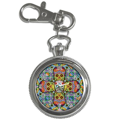 Sugar Skulls   Patterned Key Chain Watch from ArtsNow.com Front