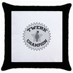Twerk Champion Throw Pillow Case (Black)