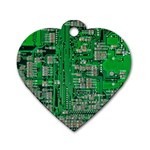 Circuit Dog Tag Heart (One Side)