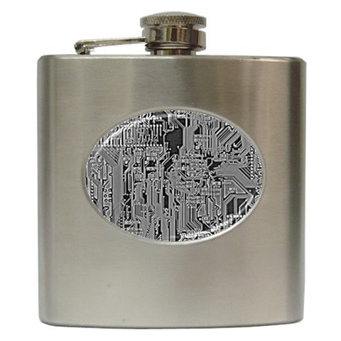 Circuit Hip Flask (6 oz) from ArtsNow.com Front