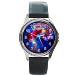 Colorful Cosmos Round Metal Watch