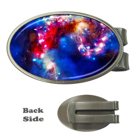 Colorful Cosmos Money Clip (Oval) from ArtsNow.com Front