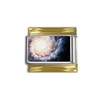 Colorful Cosmos Gold Trim Italian Charm (9mm)