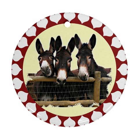 Three donks Ornament (Round) from ArtsNow.com Front
