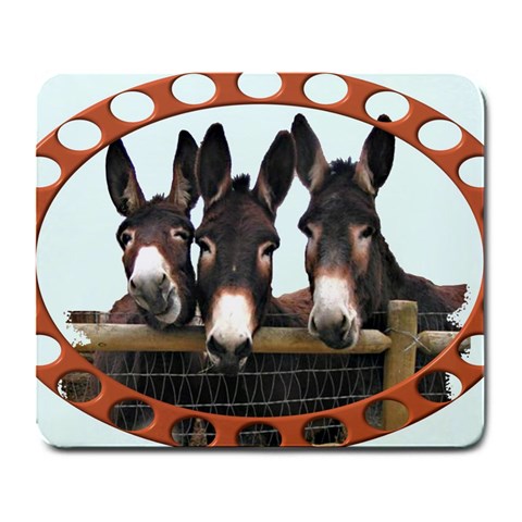 Three donks Large Mousepad from ArtsNow.com Front