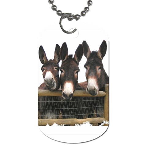 Three donks Dog Tag (One Side) from ArtsNow.com Front