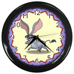 Big ears Wall Clock (Black)