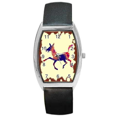 Funny Donkey Barrel Style Metal Watch from ArtsNow.com Front