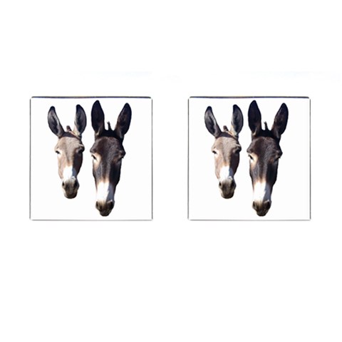 Two donks Cufflinks (Square) from ArtsNow.com Front(Pair)