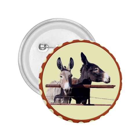 Donks&fence 2.25  Button from ArtsNow.com Front