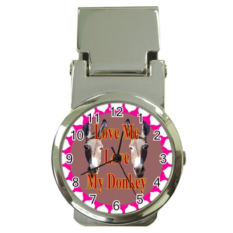 Love my donkey 2 Money Clip Watch from ArtsNow.com Front