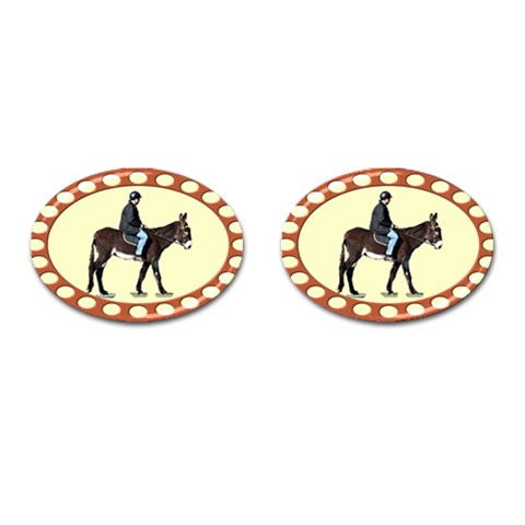 Mammoth Cufflinks (Oval) from ArtsNow.com Front(Pair)