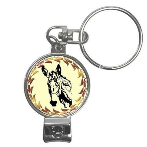 Donkey head Nail Clippers Key Chain from ArtsNow.com Front