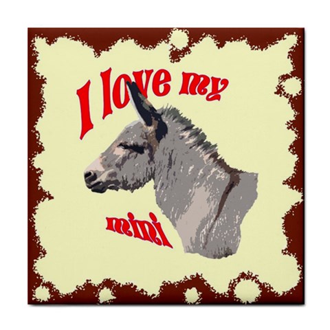 Mini donk Tile Coaster from ArtsNow.com Front