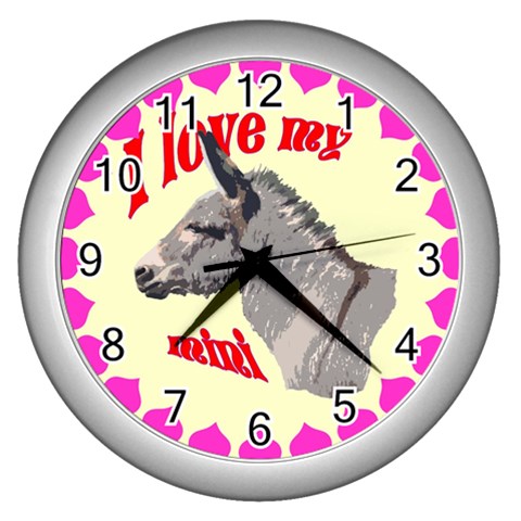 Mini donk Wall Clock (Silver) from ArtsNow.com Front