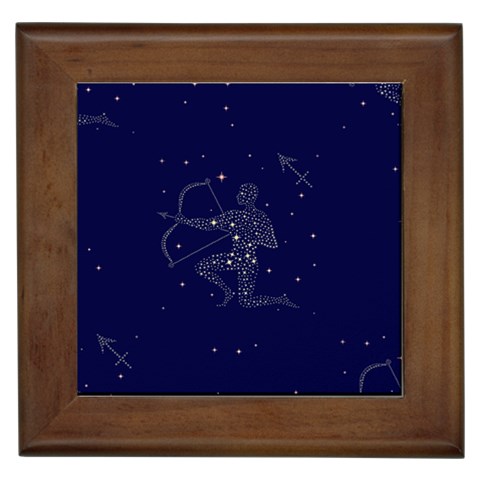 Sagittarius Stars Framed Tile from ArtsNow.com Front