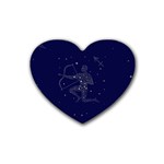 Sagittarius Stars Rubber Coaster (Heart)
