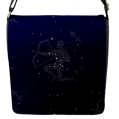 Sagittarius Stars Flap Closure Messenger Bag (S) from ArtsNow.com Front