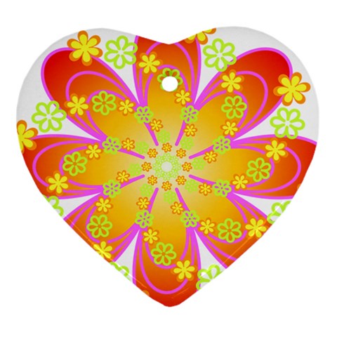 flower_round Ornament (Heart) from ArtsNow.com Front