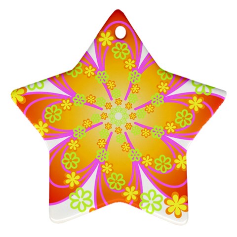 flower_round Ornament (Star) from ArtsNow.com Front