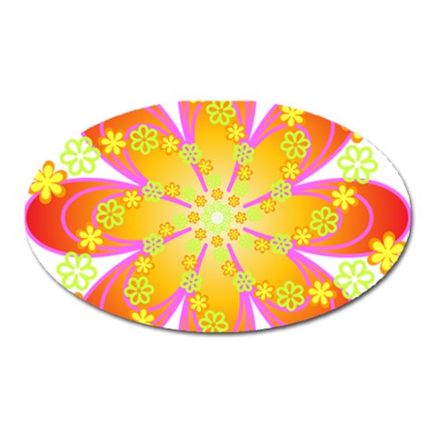 flower_round Magnet (Oval) from ArtsNow.com Front