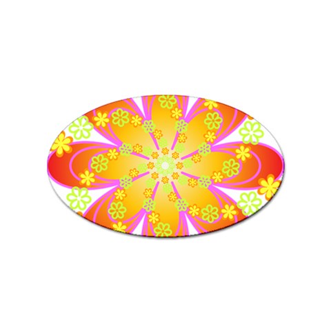 flower_round Sticker Oval (10 pack) from ArtsNow.com Front