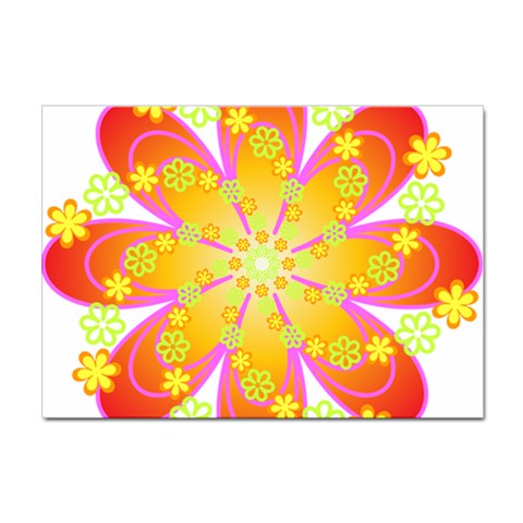 flower_round Sticker A4 (100 pack) from ArtsNow.com Front