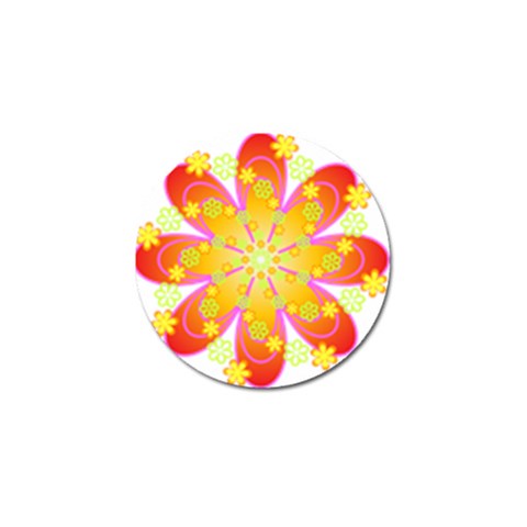flower_round Golf Ball Marker (10 pack) from ArtsNow.com Front