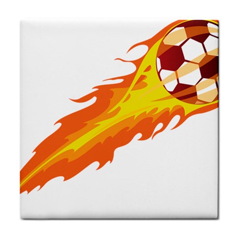 fire_ball Tile Coaster from ArtsNow.com Front