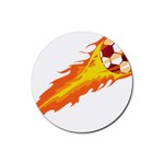 fire_ball Rubber Round Coaster (4 pack)