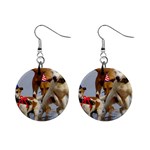 Birthday Dogs 1  Button Earrings