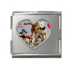 Birthday Dogs Mega Link Heart Italian Charm (18mm)