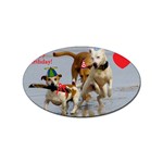 Birthday Dogs Sticker Oval (10 pack)