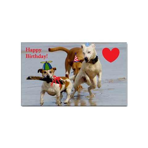 Birthday Dogs Sticker Rectangular (10 pack) from ArtsNow.com Front