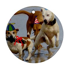 Birthday Dogs Round Ornament (Two Sides) from ArtsNow.com Back