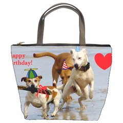 Birthday Dogs Bucket Bag from ArtsNow.com Front