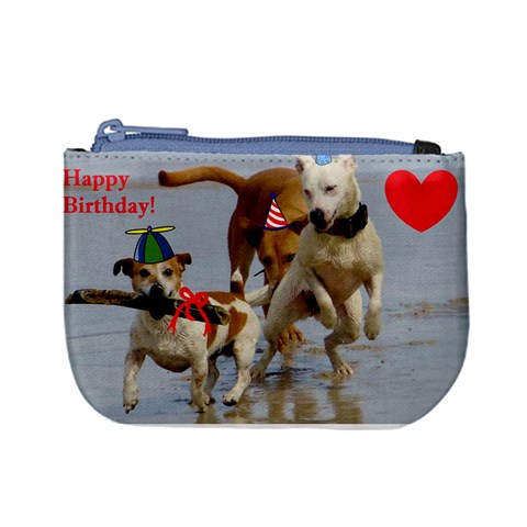 Birthday Dogs Mini Coin Purse from ArtsNow.com Front