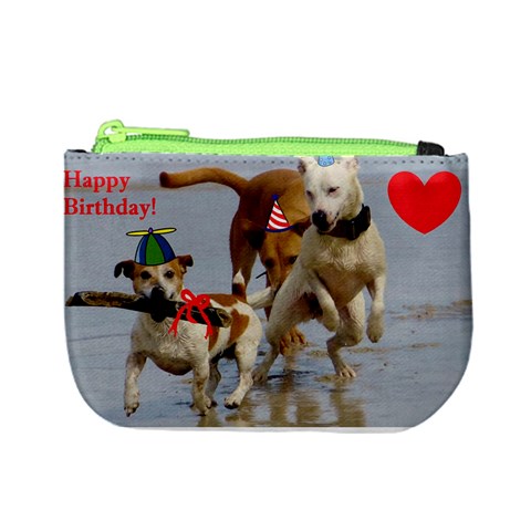 Birthday Dogs Mini Coin Purse from ArtsNow.com Front