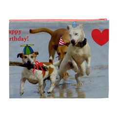 Birthday Dogs Cosmetic Bag (XL) from ArtsNow.com Back