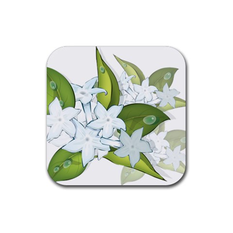 flower037 Rubber Coaster (Square) from ArtsNow.com Front