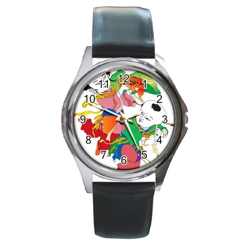 boy1 Round Metal Watch from ArtsNow.com Front