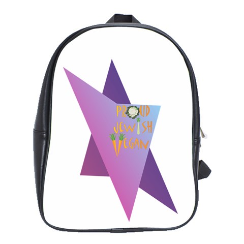 Jewish Veg01 12 7 2015 School Bag (Large) from ArtsNow.com Front