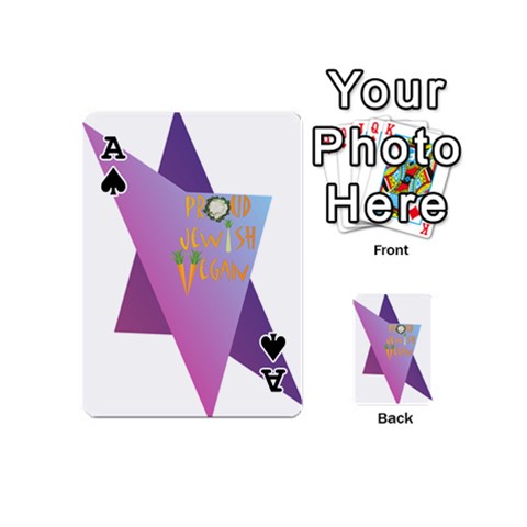 Ace Jewish Veg01 12 7 2015 Playing Cards 54 (Mini) from ArtsNow.com Front - SpadeA